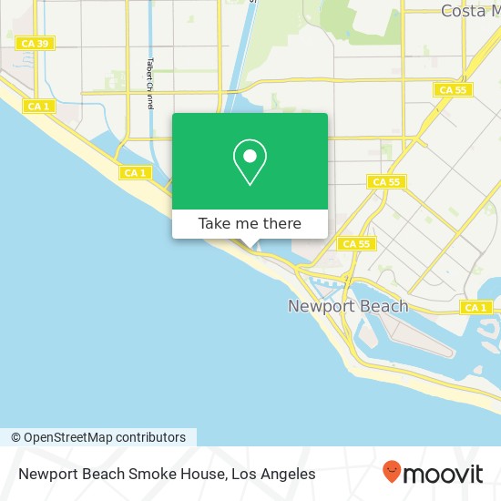 Newport Beach Smoke House map