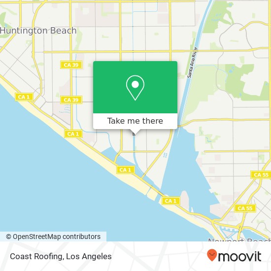 Coast Roofing map