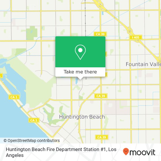 Huntington Beach Fire Department Station #1 map