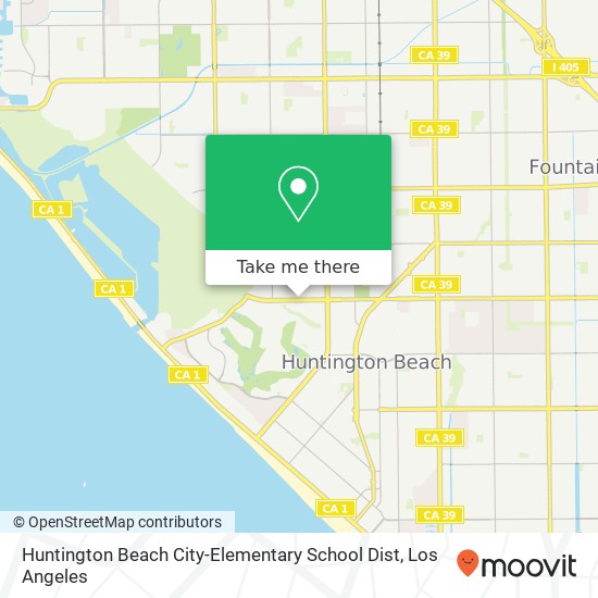 Huntington Beach City-Elementary School Dist map