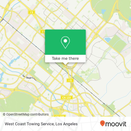 West Coast Towing Service map