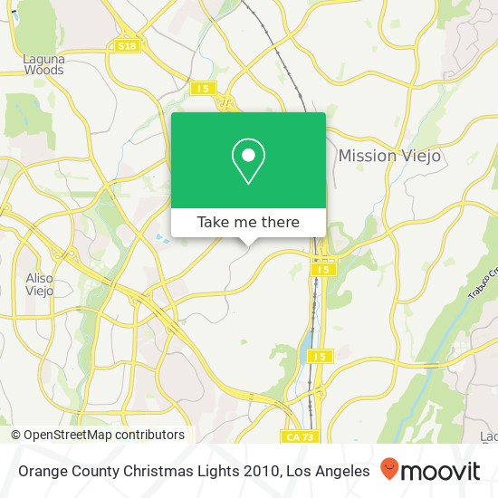 Orange County Christmas Lights 2010 map