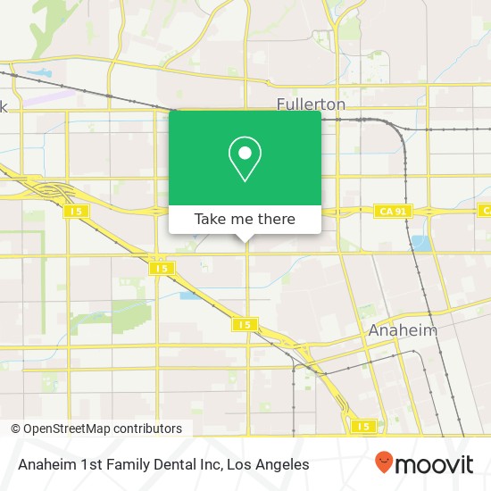 Mapa de Anaheim 1st Family Dental Inc