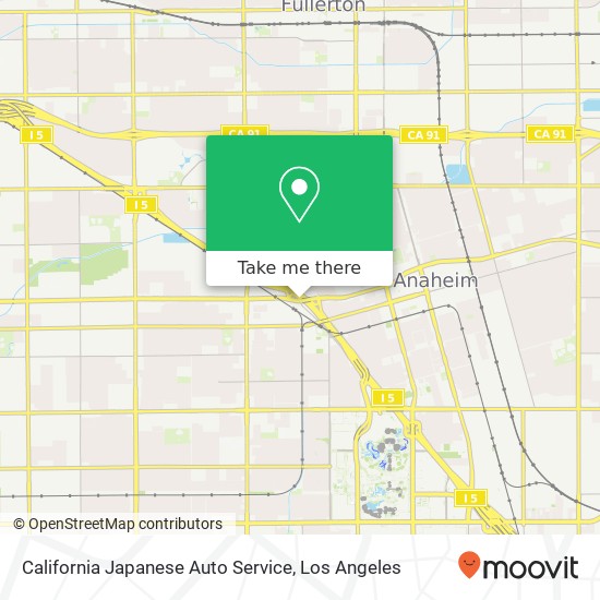 California Japanese Auto Service map