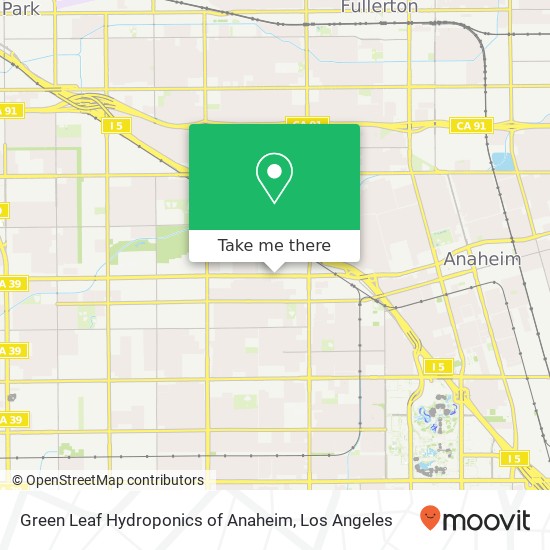 Green Leaf Hydroponics of Anaheim map