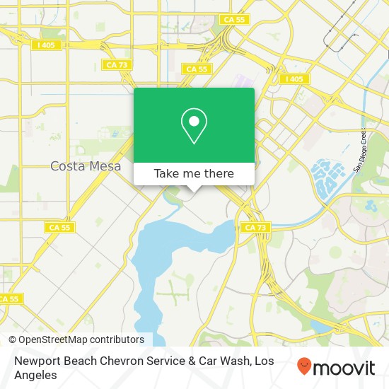 Mapa de Newport Beach Chevron Service & Car Wash