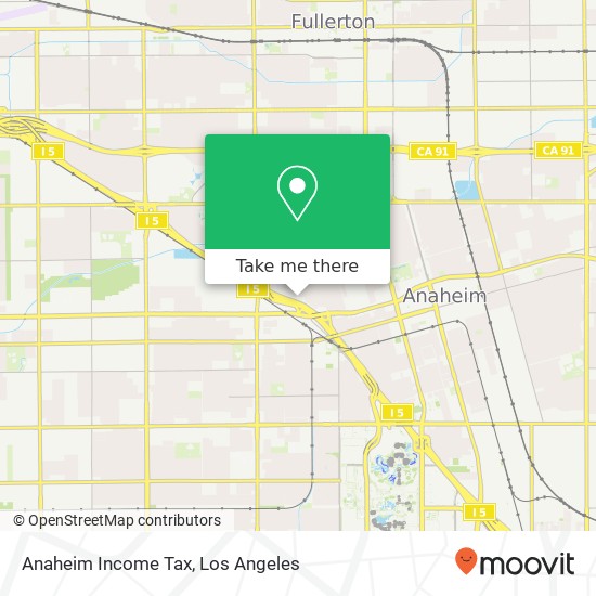 Anaheim Income Tax map