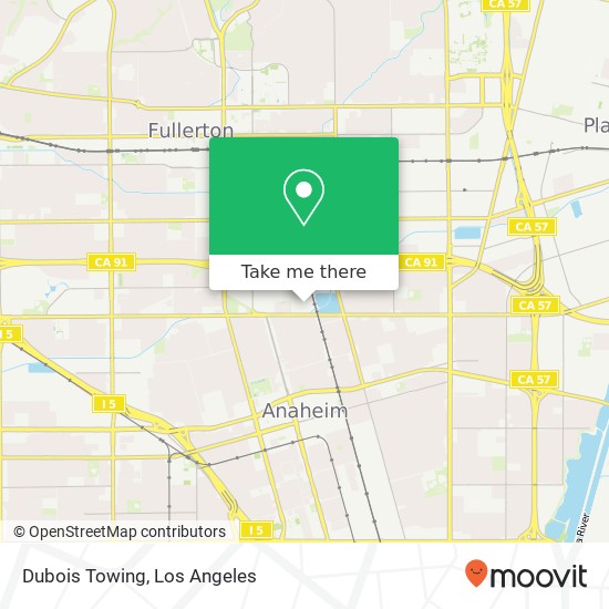 Dubois Towing map