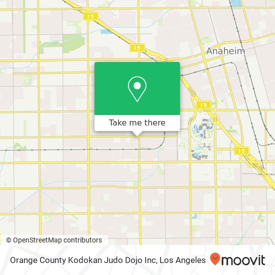 Mapa de Orange County Kodokan Judo Dojo Inc