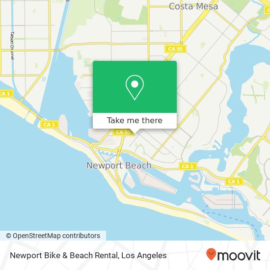 Mapa de Newport Bike & Beach Rental