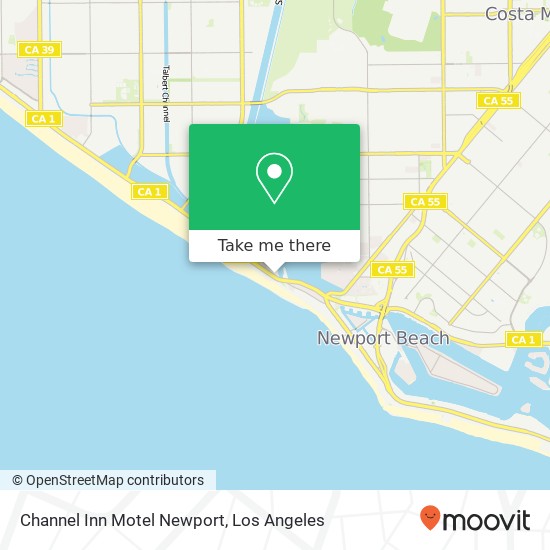 Channel Inn Motel Newport map