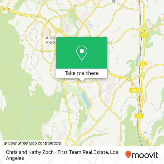 Chris and Kathy Zoch - First Team Real Estate map
