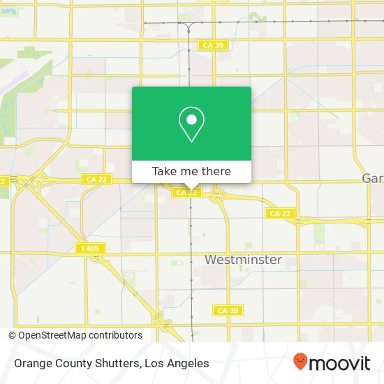 Orange County Shutters map