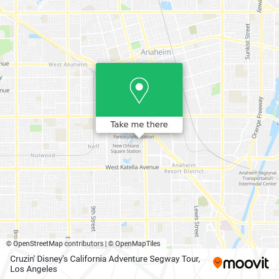 Mapa de Cruzin' Disney's California Adventure Segway Tour
