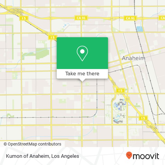 Kumon of Anaheim map