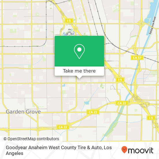 Mapa de Goodyear Anaheim West County Tire & Auto