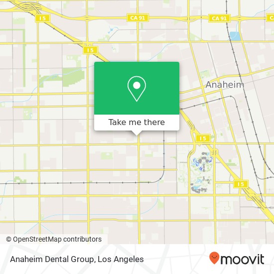 Anaheim Dental Group map