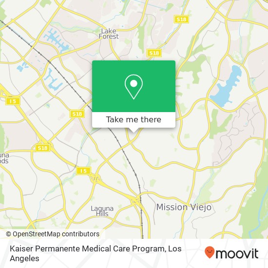 Kaiser Permanente Medical Care Program map
