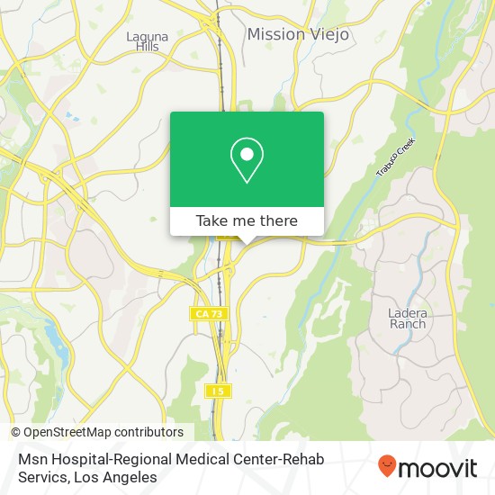 Msn Hospital-Regional Medical Center-Rehab Servics map