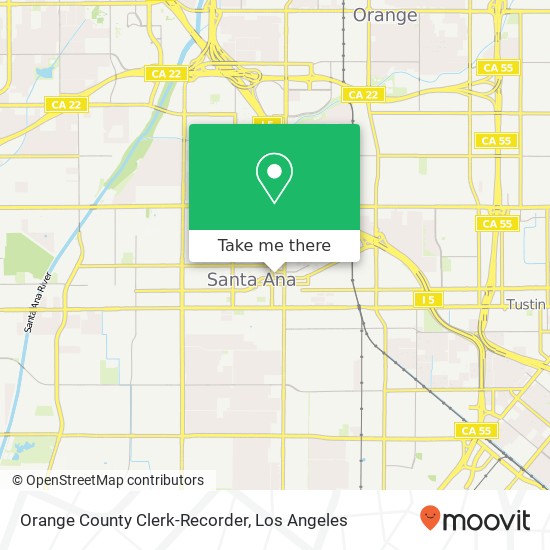 Orange County Clerk-Recorder map