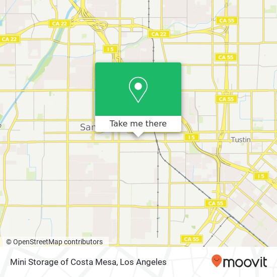 Mini Storage of Costa Mesa map