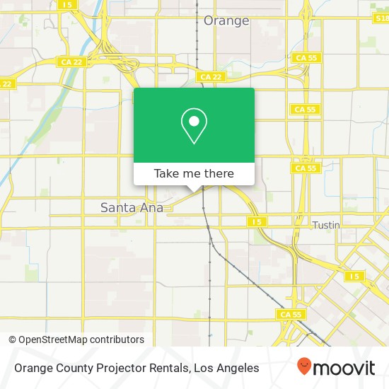 Orange County Projector Rentals map