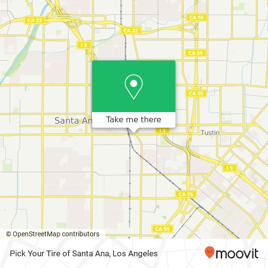 Pick Your Tire of Santa Ana map