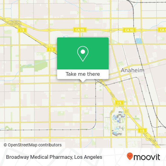 Mapa de Broadway Medical Pharmacy