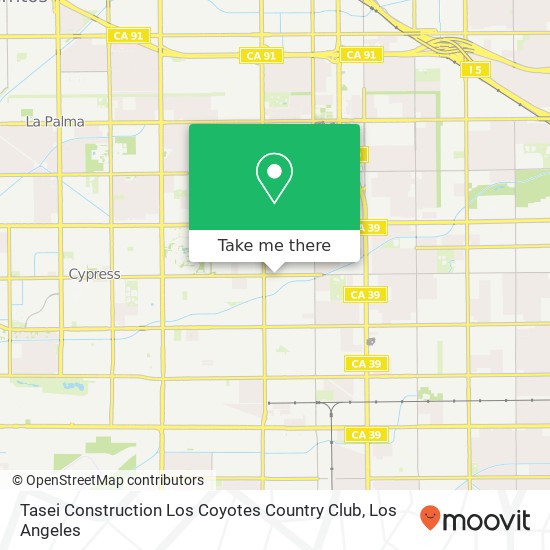 Tasei Construction Los Coyotes Country Club map