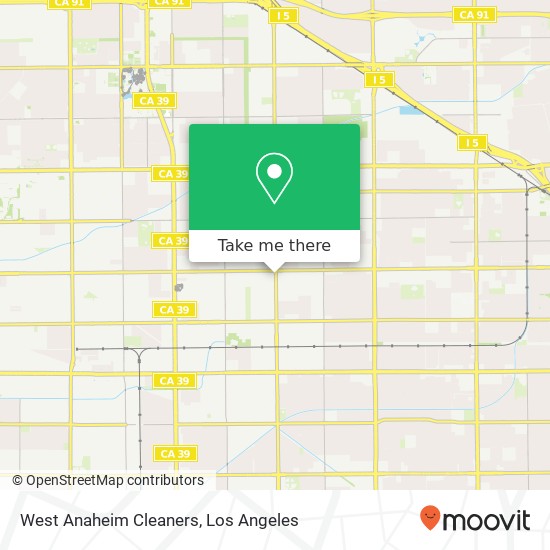 West Anaheim Cleaners map