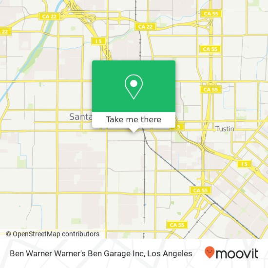Mapa de Ben Warner Warner's Ben Garage Inc