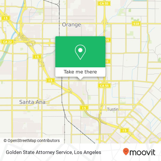 Mapa de Golden State Attorney Service