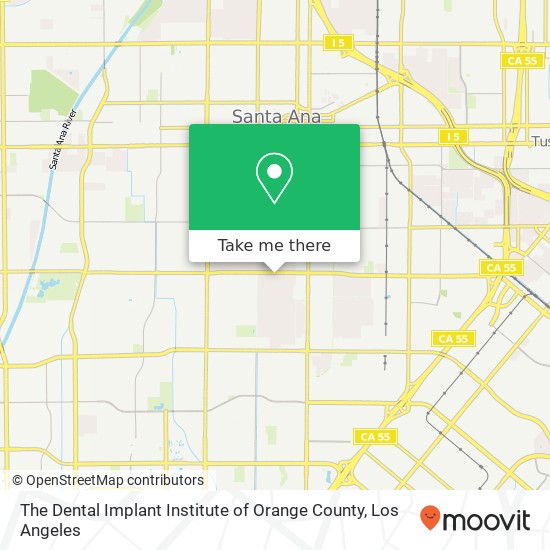 Mapa de The Dental Implant Institute of Orange County
