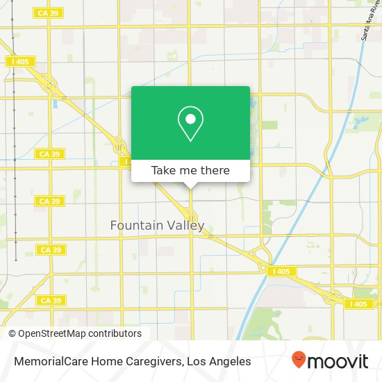 MemorialCare Home Caregivers map
