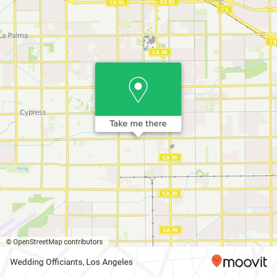 Wedding Officiants map