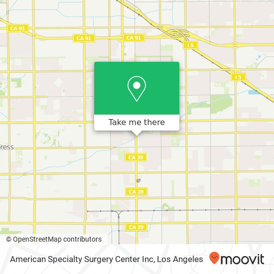 American Specialty Surgery Center Inc map
