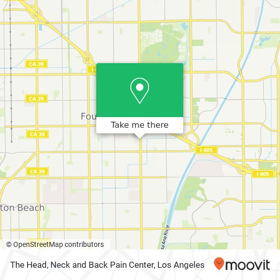 The Head, Neck and Back Pain Center map