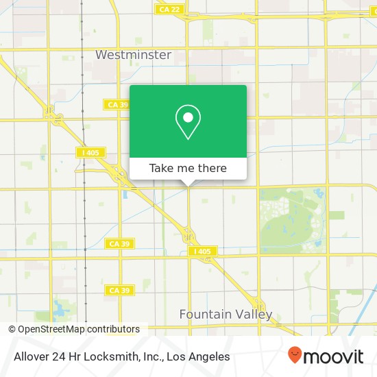 Mapa de Allover 24 Hr Locksmith, Inc.