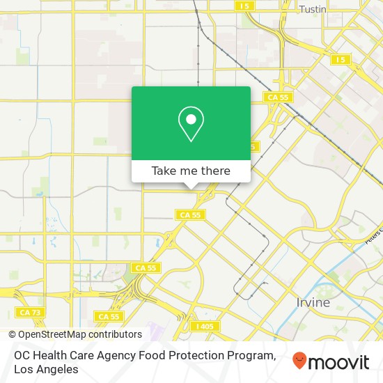 OC Health Care Agency Food Protection Program map
