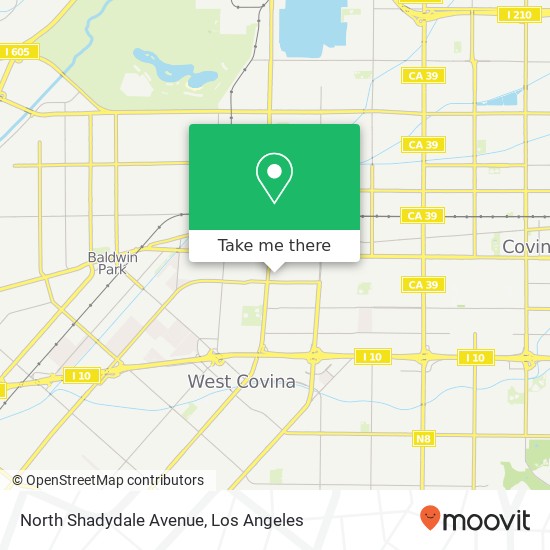 North Shadydale Avenue map