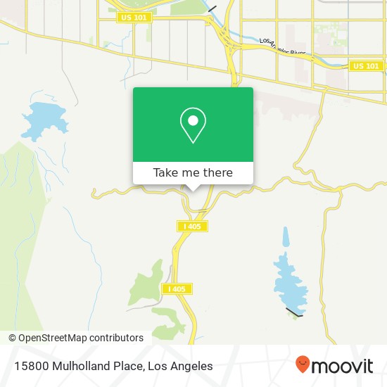 Mapa de 15800 Mulholland Place