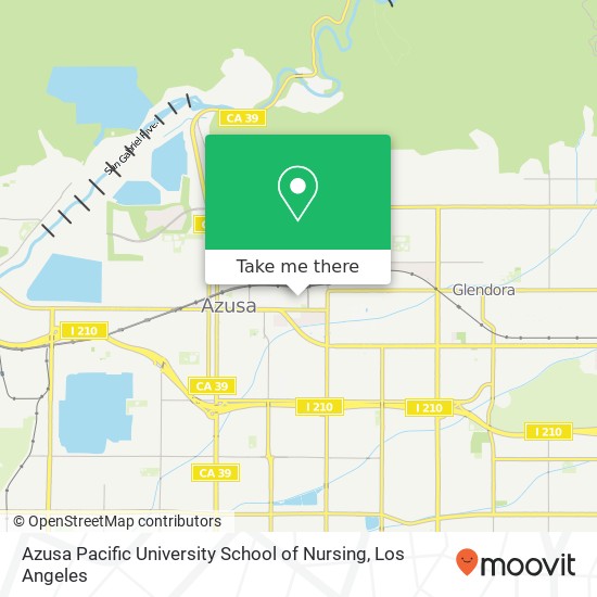 Mapa de Azusa Pacific University School of Nursing