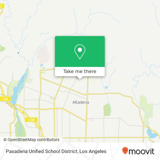 Pasadena Unified School District map