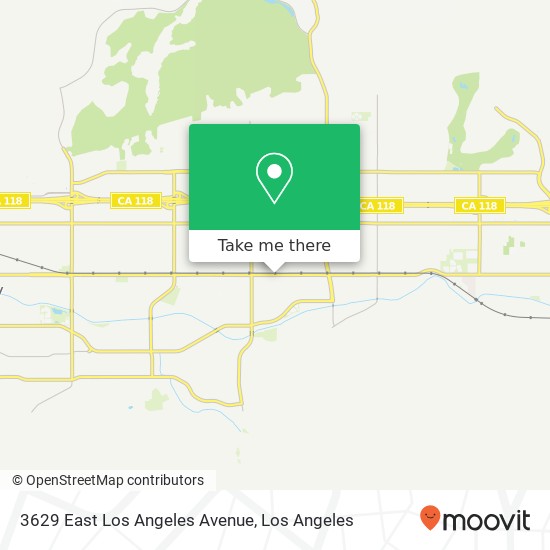 Mapa de 3629 East Los Angeles Avenue