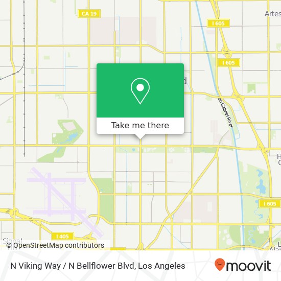 N Viking Way / N Bellflower Blvd map