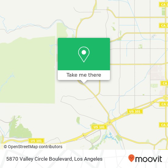 Mapa de 5870 Valley Circle Boulevard