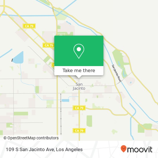Mapa de 109 S San Jacinto Ave