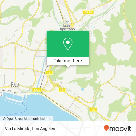 Via La Mirada map