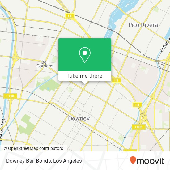 Mapa de Downey Bail Bonds