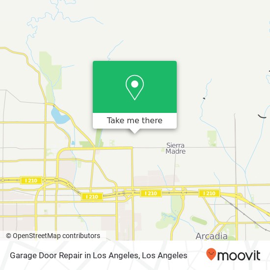 Mapa de Garage Door Repair in Los Angeles